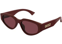 Gucci Round Sunglasses Burgundy Burgundy Red/Red (GG1845SA-003)