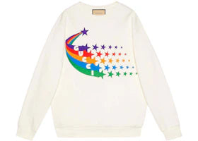 Gucci Shooting Star-Print Sweatshirt White - vue 360