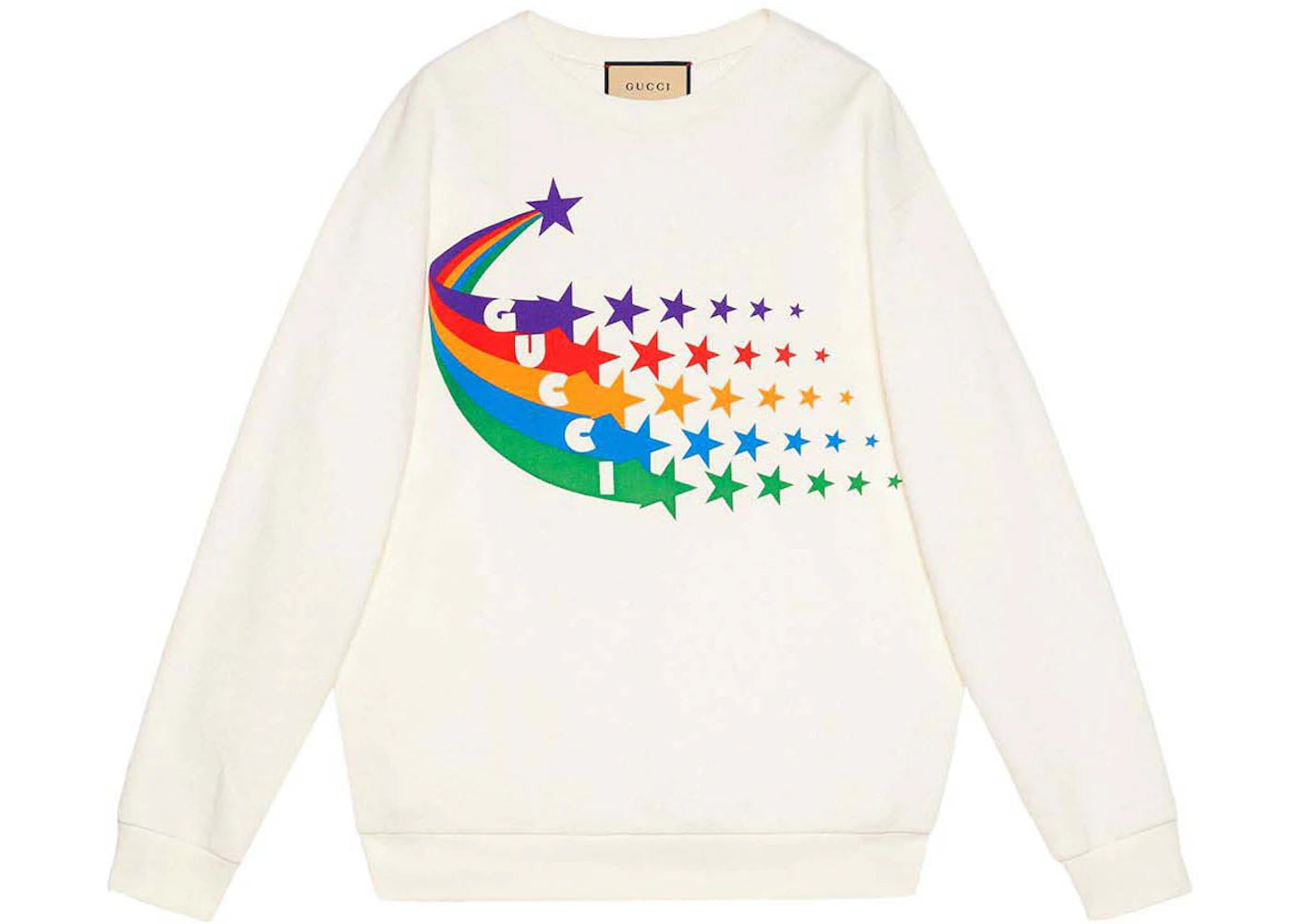 Gucci Shooting Star-Print Sweatshirt White - vue secondaire A