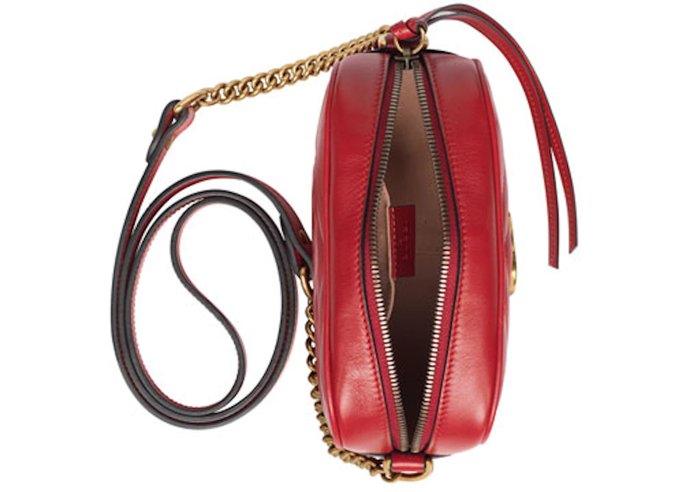 Gucci GG Marmont Camera Bag Matelasse Small Hibiscus Red - vue secondaire B