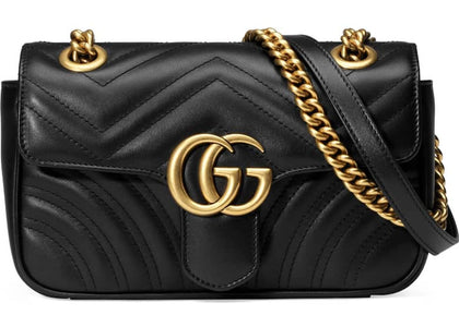 Gucci GG Marmont Matelasse Mini Black - authentic Gucci product
