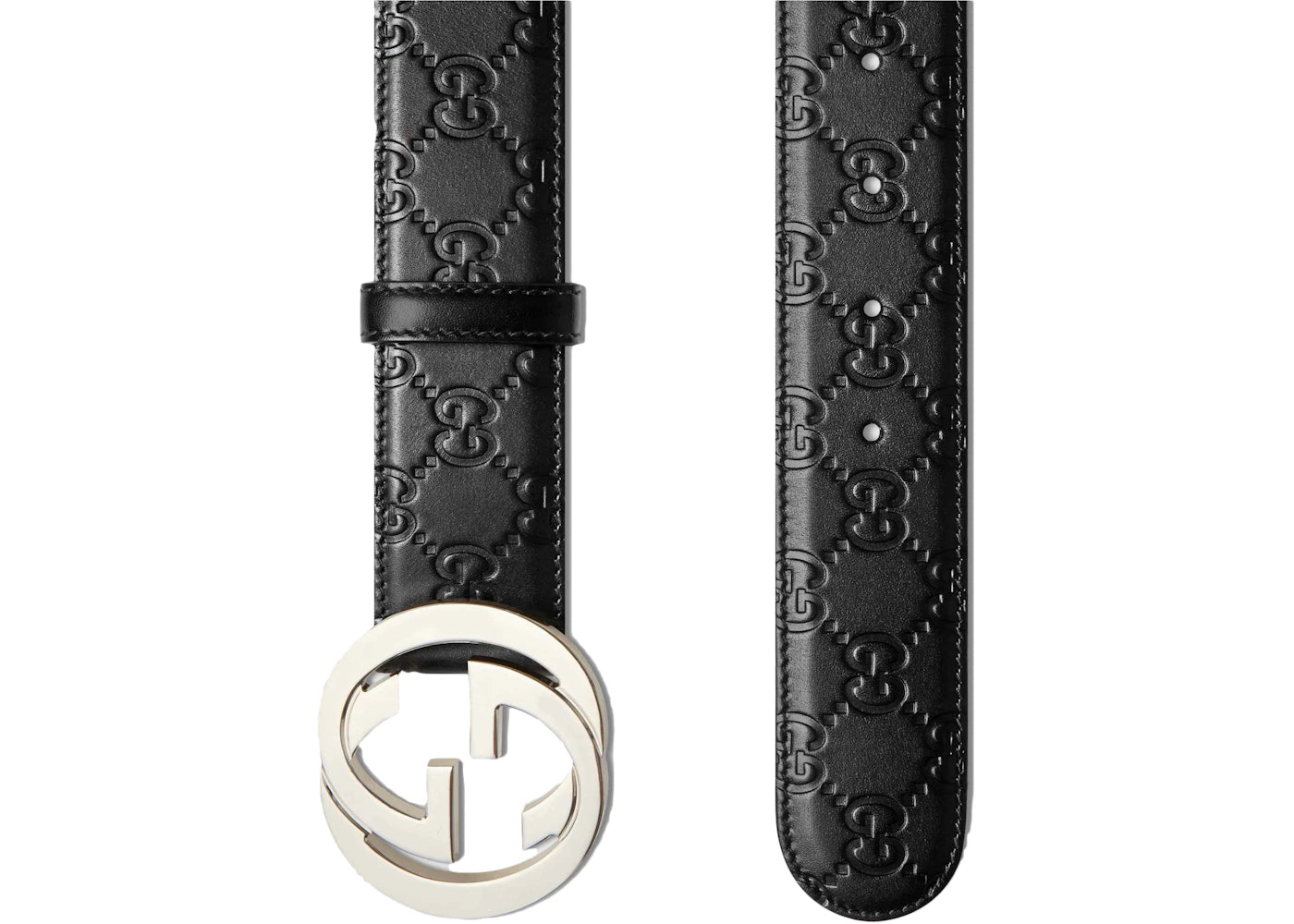 Gucci Signature Leather Belt Black - vue secondaire B