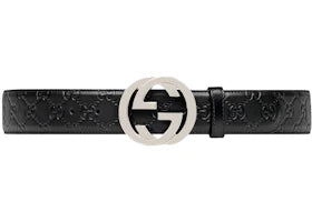 Gucci Signature Leather Belt Black - vue 360