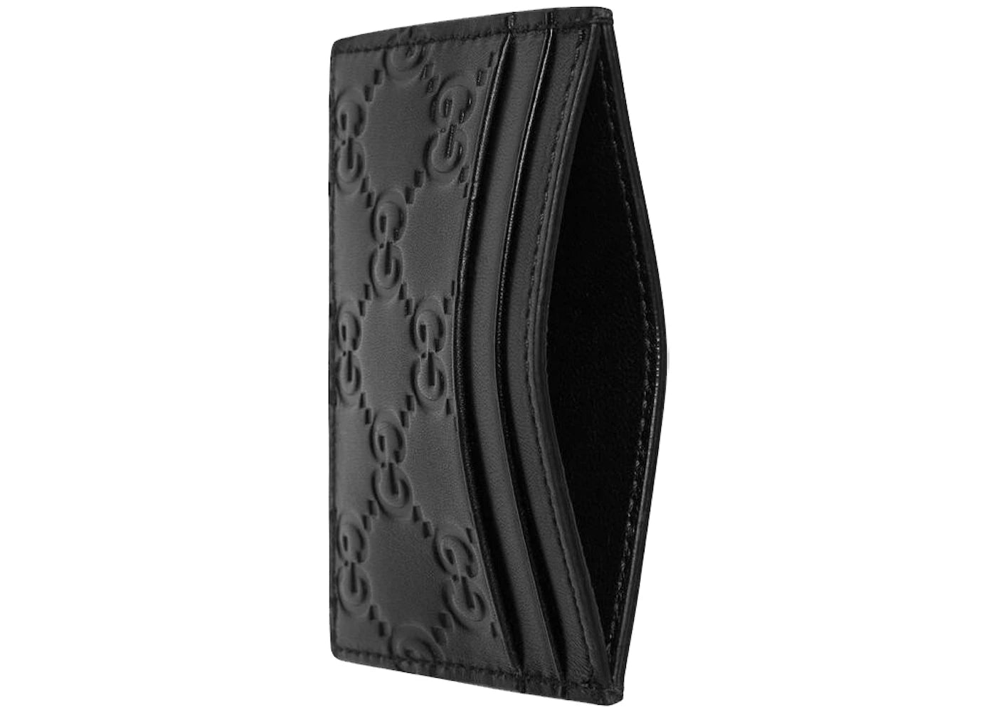 Gucci Signature Leather Card Holder GG (5 Card Slot) Black - vue secondaire B