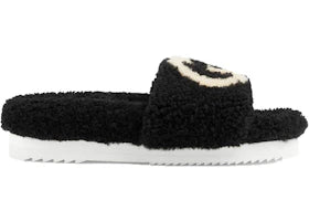 Gucci Slide Interlocking G Wool Black (Women's) - authentic Gucci sneakers