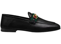 Gucci Slip On Loafer with Web Black Leather