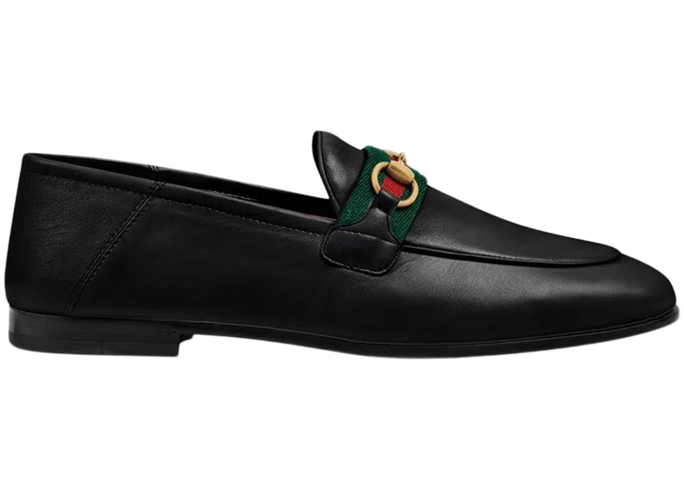 Gucci Slip On Loafer with Web Black Leather - vue secondaire A