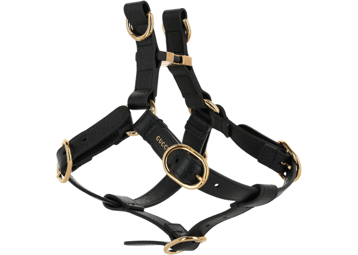 Gucci Small/Medium Pet Harness Black - vue 360