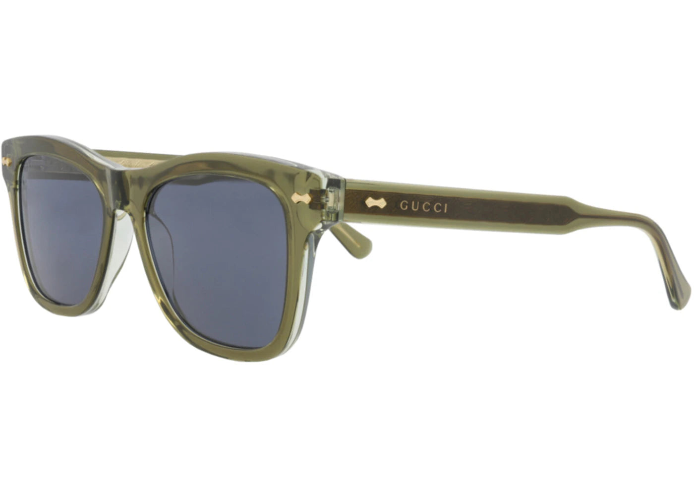 Gucci Square-Frame Acetate Sunglasses Green Green Blue (GG0910S-30010532-002) - vue secondaire B