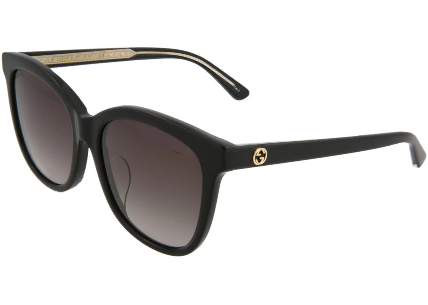 Gucci Square-Frame Acetate Sunglasses Shiny Black (GG0082SK-30001053-001) - vue secondaire B