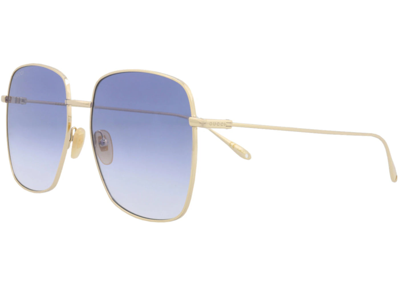 Gucci Square-Frame Metal Sunglasses Gold Gold Violet (GG1031S-30011783-004) - vue secondaire B