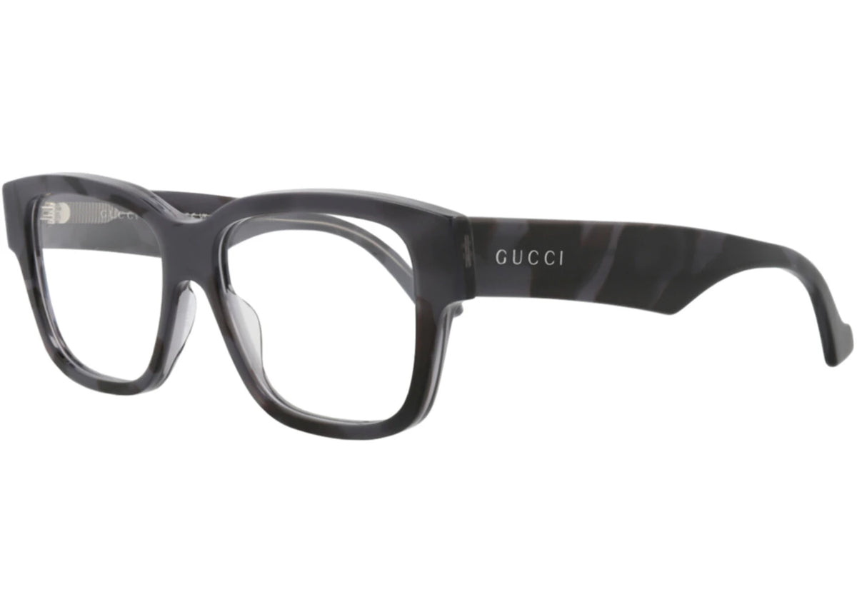 Gucci Square-Frame Recycled Acetate Optical Frames Grey Grey Transparent (GG1428O-30014479-009) - vue secondaire B