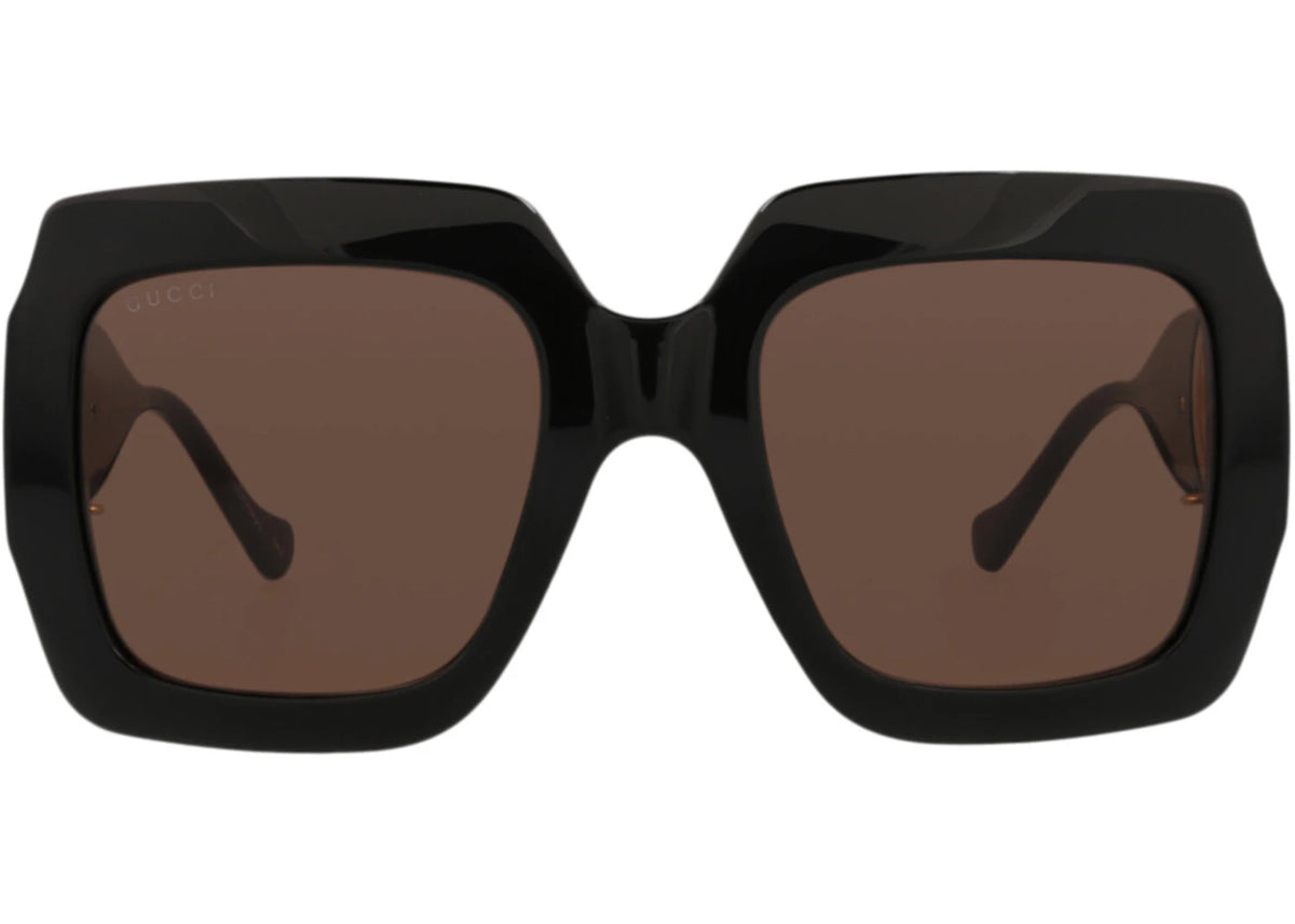 Gucci Square Rectangle Sunglasses Black/Brown (GG1022S-30011773-005) - vue secondaire B