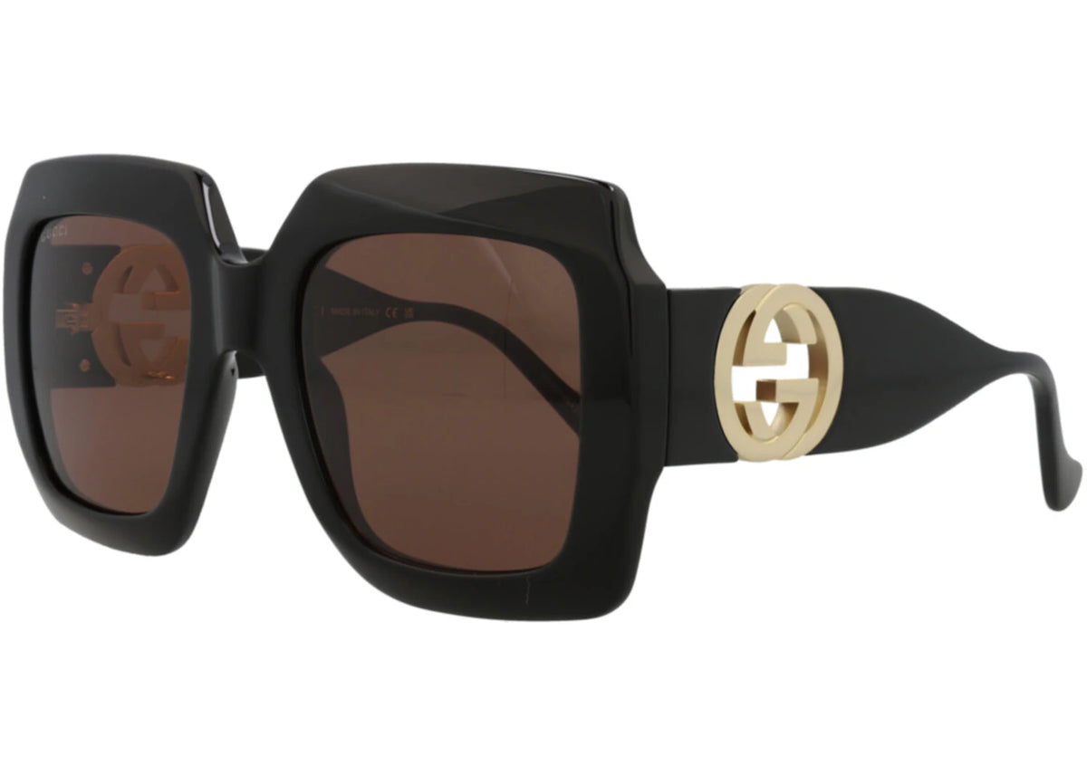 Gucci Square Rectangle Sunglasses Black/Brown (GG1022S-30011773-005) - vue secondaire A