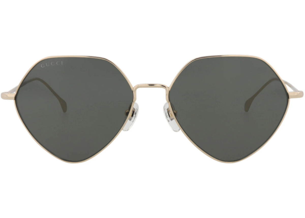 Gucci Square Rectangle Sunglasses Gold/Gold/Grey (GG1182S-30013461-001) - vue secondaire B