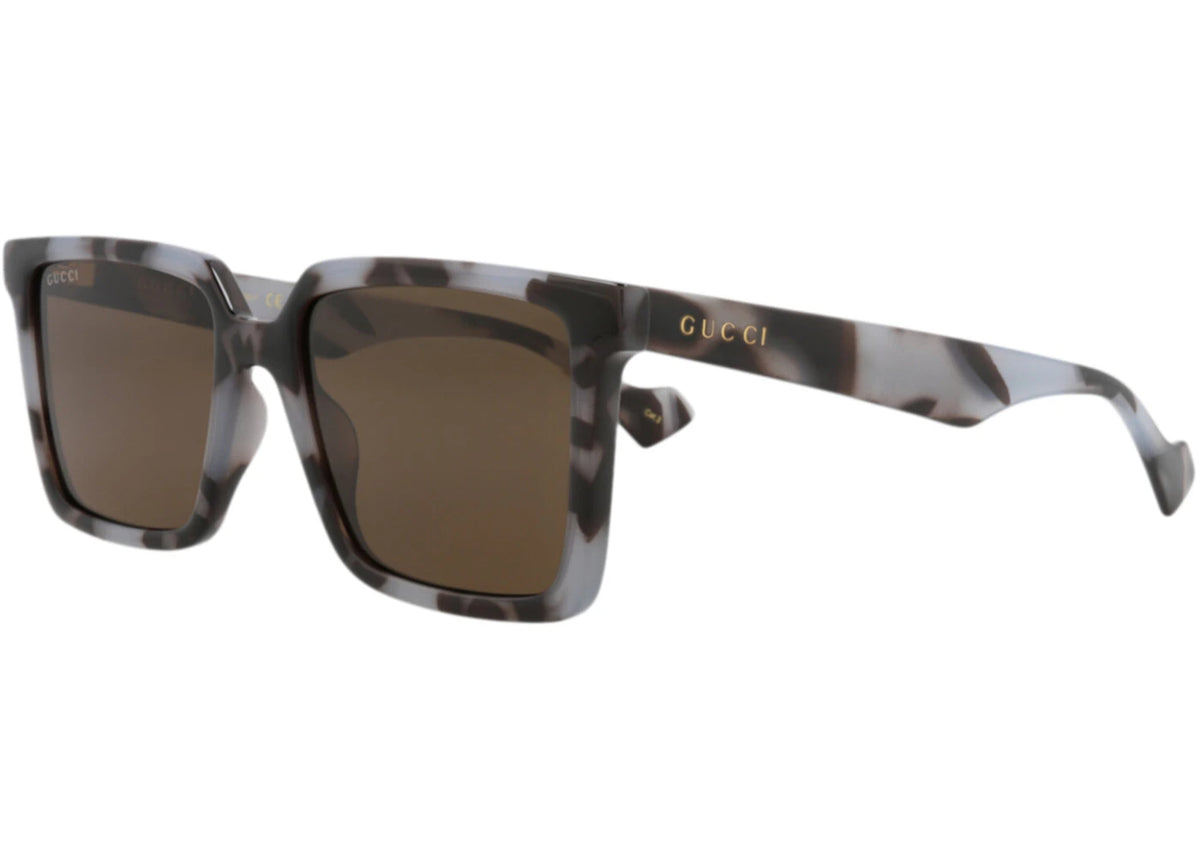 Gucci Square Rectangle Sunglasses Grey Grey Brown (GG1540S-30014817-005) - vue 360