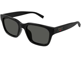 Gucci Square Sunglasses Black Gray (GG1857SK-001) - vue 360
