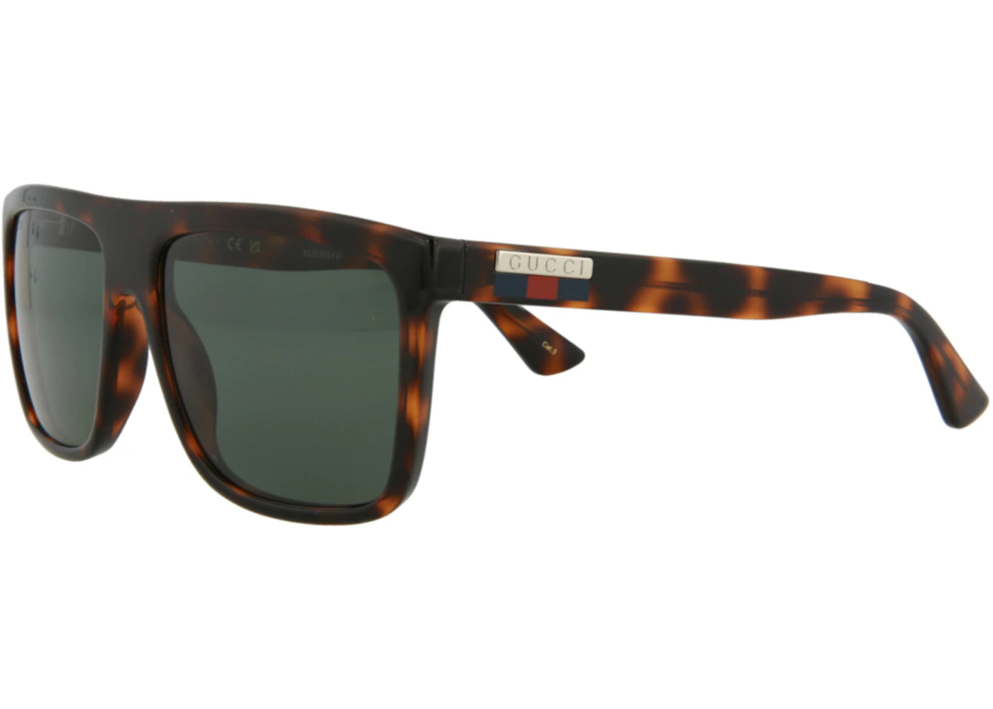Gucci Square Sunglasses Havana/Havana/Green (GG0748S-30008888-003) - vue 360