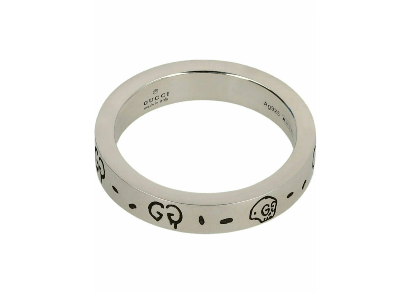 Gucci Silver Gucci Sterling Silver Ghost Ring 4MM Silver - vue secondaire B