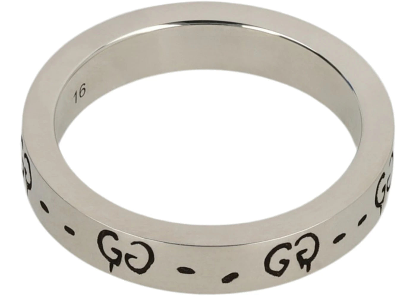 Gucci Silver Gucci Sterling Silver Ghost Ring 4MM Silver - vue secondaire A