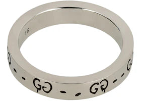 Gucci Silver Gucci Sterling Silver Ghost Ring 4MM Silver - vue 360