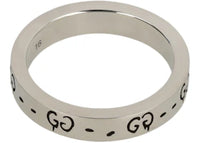 Gucci Silver Gucci Sterling Silver Ghost Ring 4MM Silver