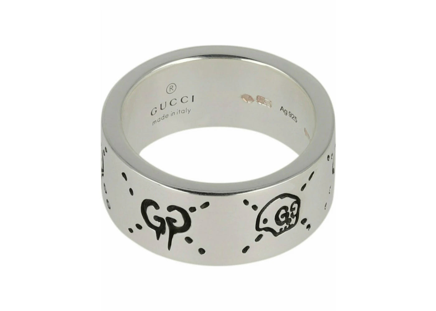 Gucci Silver Gucci Sterling Silver Ghost Ring 9MM Silver - vue secondaire B