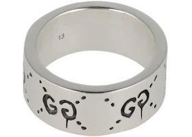 Gucci Silver Gucci Sterling Silver Ghost Ring 9MM Silver - vue 360