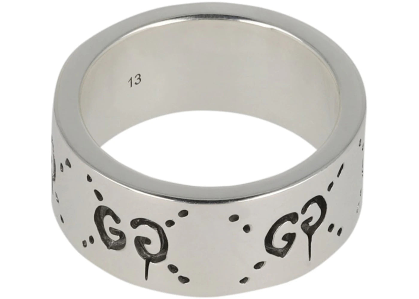 Gucci Silver Gucci Sterling Silver Ghost Ring 9MM Silver - vue secondaire A