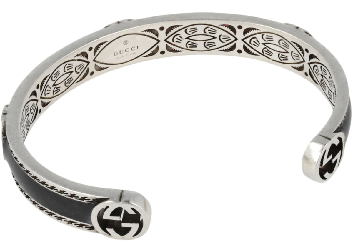 Gucci Sterling Silver Interlocking G Bracelet Silver - vue secondaire A