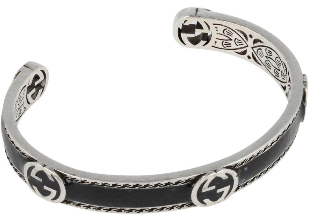 Gucci Sterling Silver Interlocking G Bracelet Silver - vue 360