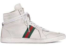 Gucci Stretch High-Top Sneaker White Leather