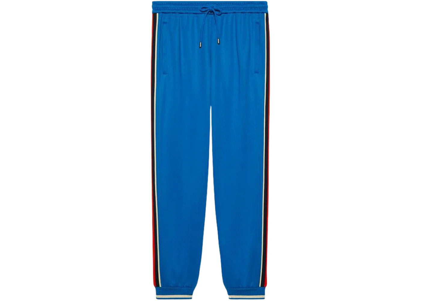 Gucci Technical Jersey Trackpants Blue - vue 360