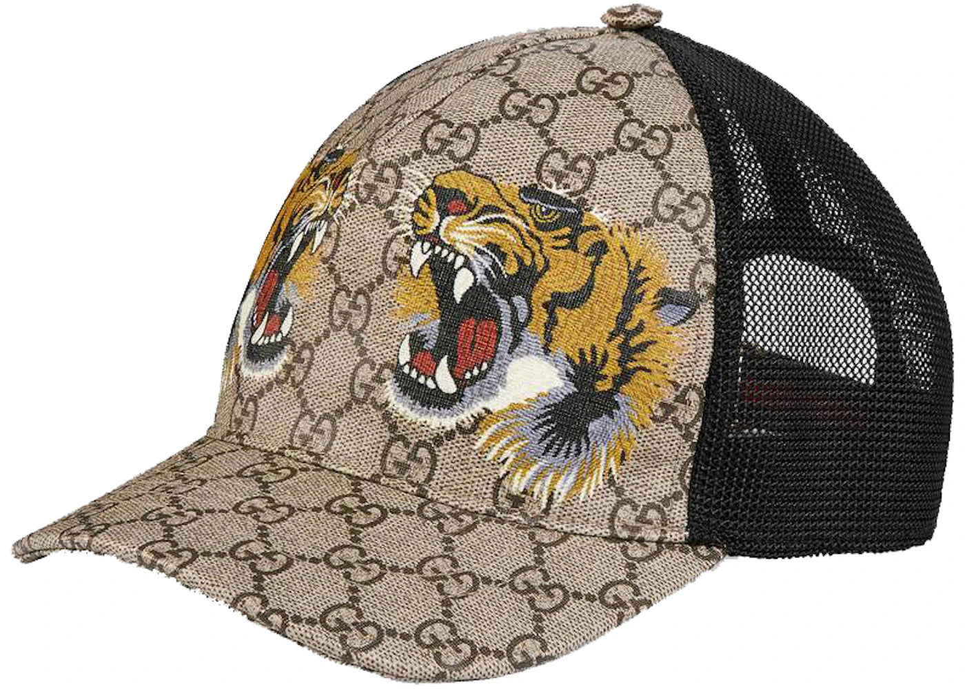 Gucci Tigers Print GG Supreme Baseball Hat Beige/Brown - vue secondaire A