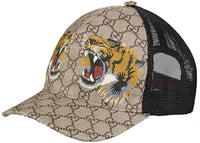Gucci Tigers Print GG Supreme Baseball Hat Beige/Brown