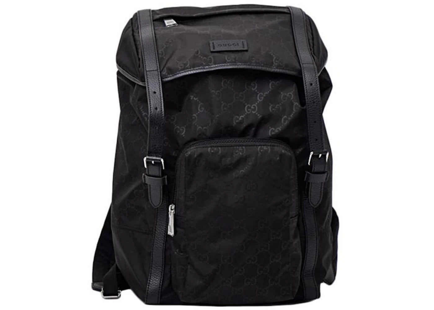 Gucci Reise-Nylon-Rucksack, groß, schwarz - vue 360