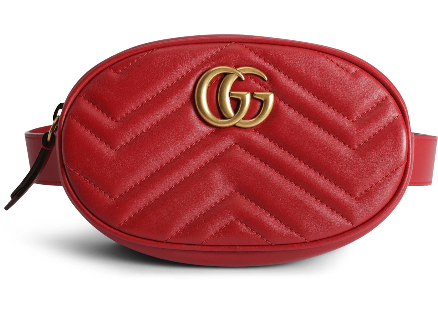 Gucci GG Marmont Belt Bag Matelasse Hibiscus Red - vue secondaire A