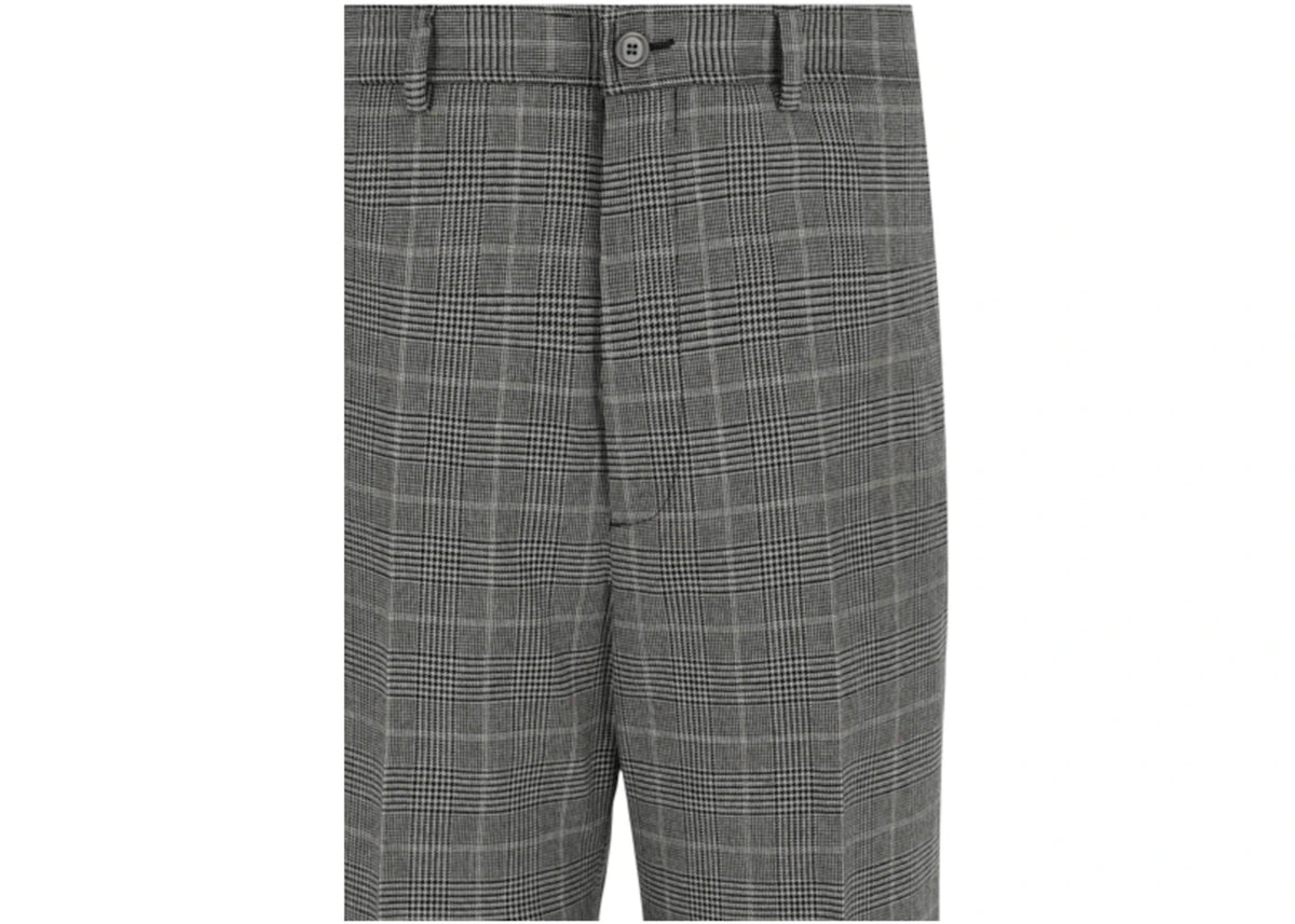 Gucci Wide-Leg Plaid Trousers Grey - vue secondaire B