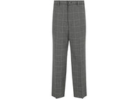 Gucci Wide-Leg Plaid Trousers Grey