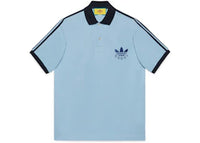 Gucci x adidas Piquet Polo Shirt Blue