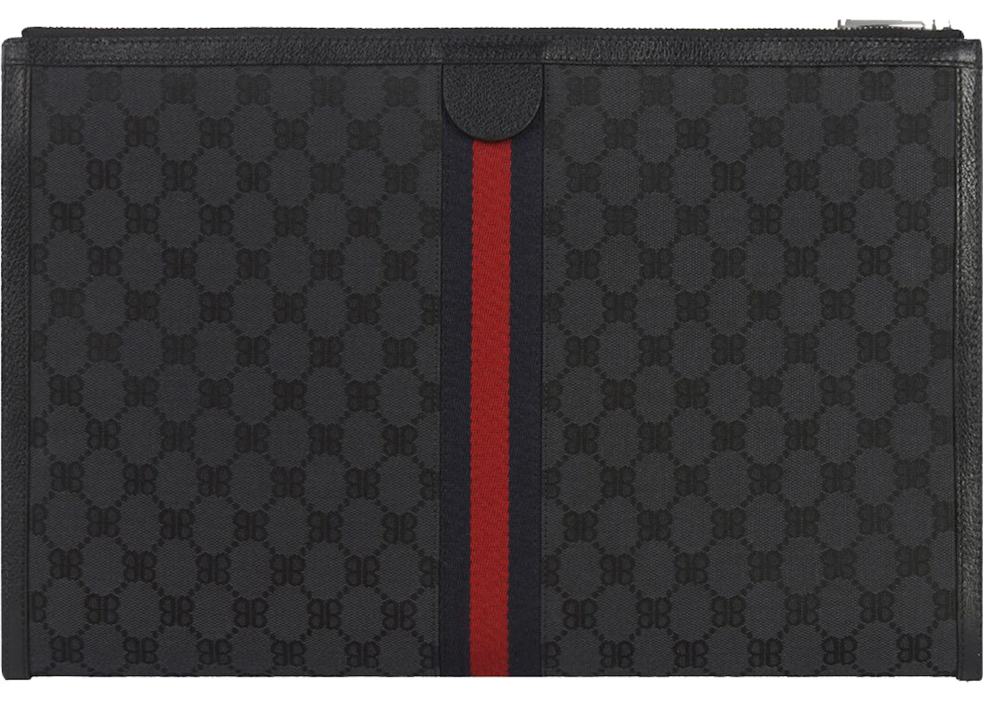 Gucci x Balenciaga The Hacker Project Graffiti Laptoptasche Schwarz - vue secondaire A