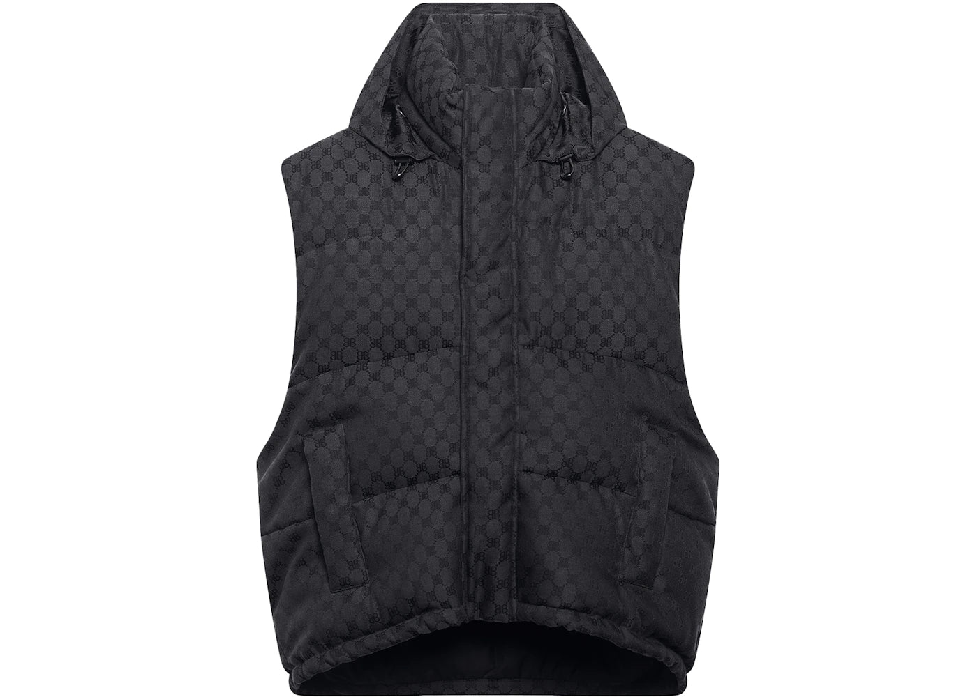 Gucci x Balenciaga The Hacker Project Hacker Cocoon Puffer Vest Black - vue secondaire A