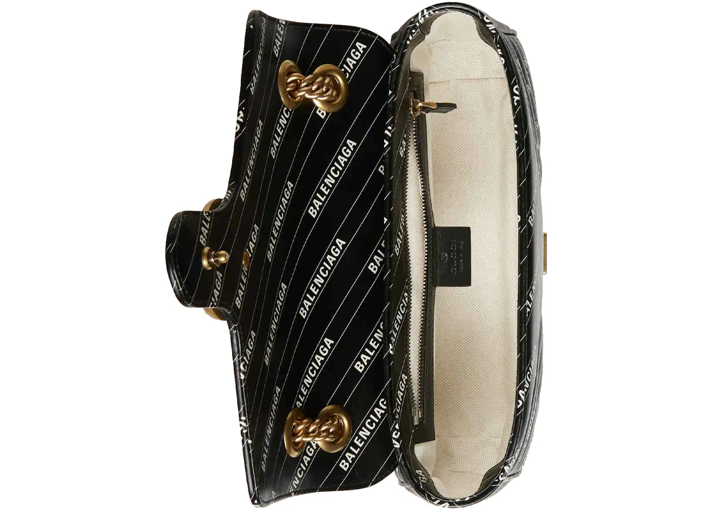 Gucci x Balenciaga The Hacker Project Small GG Marmont Bag Black - vue secondaire B