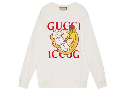 Gucci x Bananya Sweatshirt White - authentic Gucci apparel