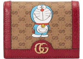 Gucci x Doraemon Card Case Ebony/Beige - vue 360
