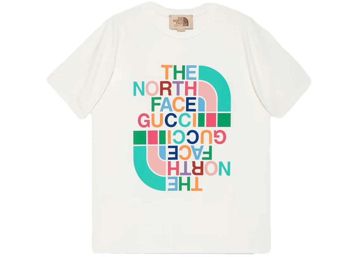 Gucci x The North Face Cotton T-shirt White/Multicolor - vue secondaire A