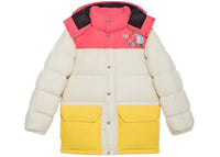 Gucci x The North Face Down Jacket Ivory/Dark Pink/Yellow