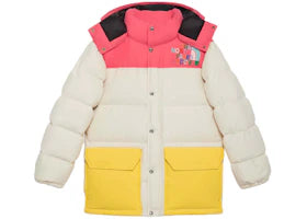 Gucci x The North Face Down Jacket Ivory/Dark Pink/Yellow