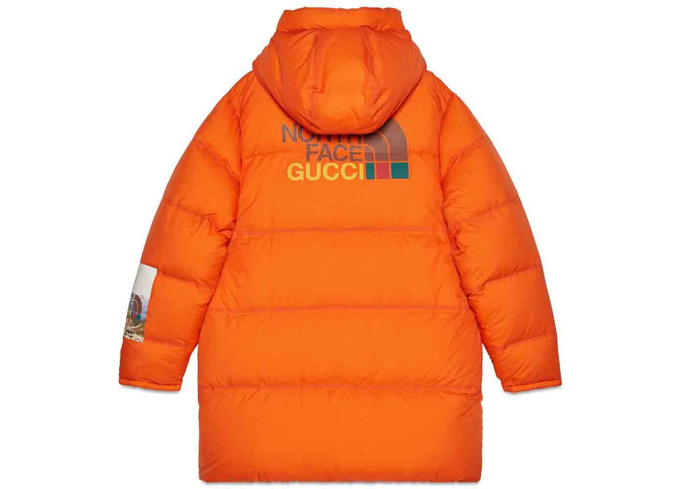 Gucci x The North Face Down Jacket Orange - vue secondaire A