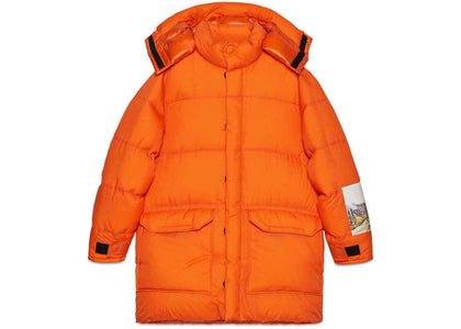 Gucci x The North Face Down Jacket Orange - authentic Gucci apparel